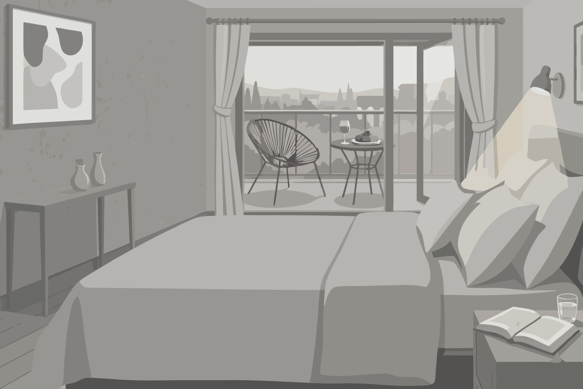 Superior Tweepersoonskamer met Eigen Badkamer en Uitzicht op de Tuin